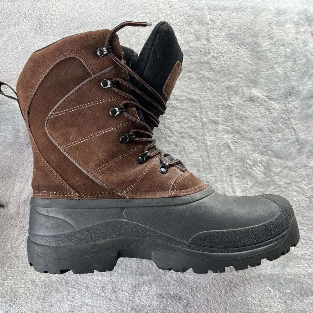 Field & Stream Duck Boots Men's Size 12 Brown Leather Insulated Water Resistant